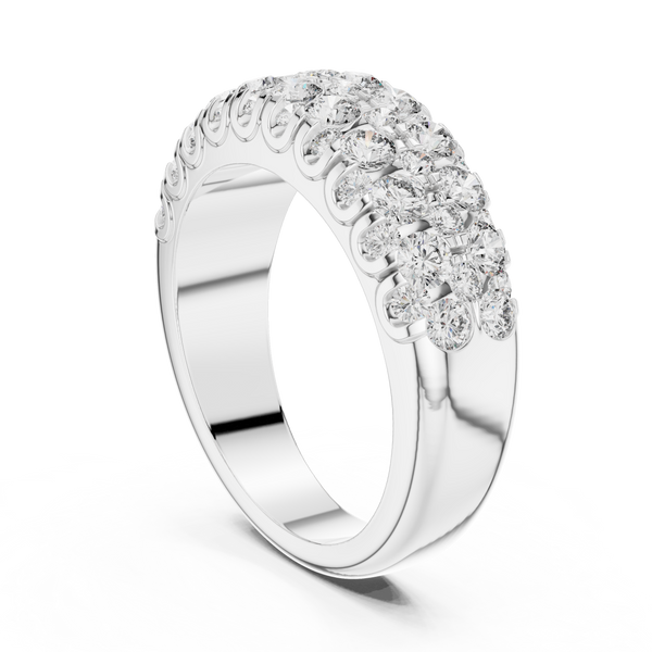 1.92ct TW Round Lab-Grown Diamond Pavé Dome Band