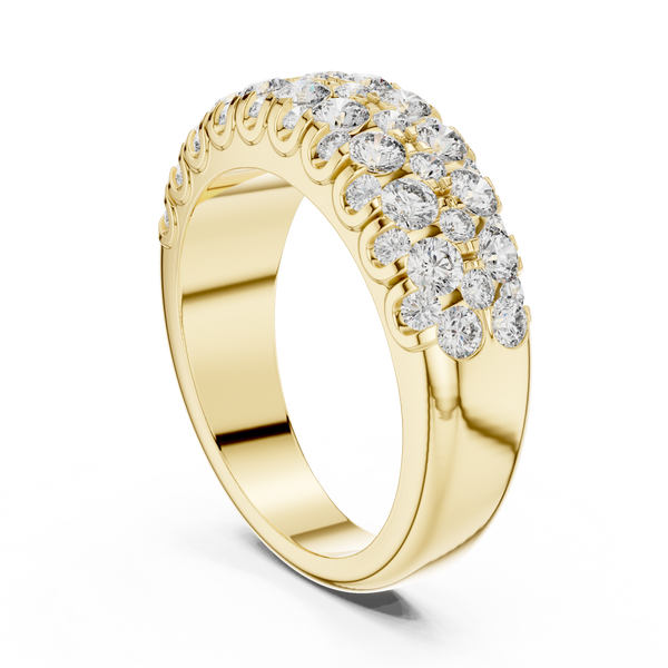 1.92ct TW Round Lab-Grown Diamond Pavé Dome Band