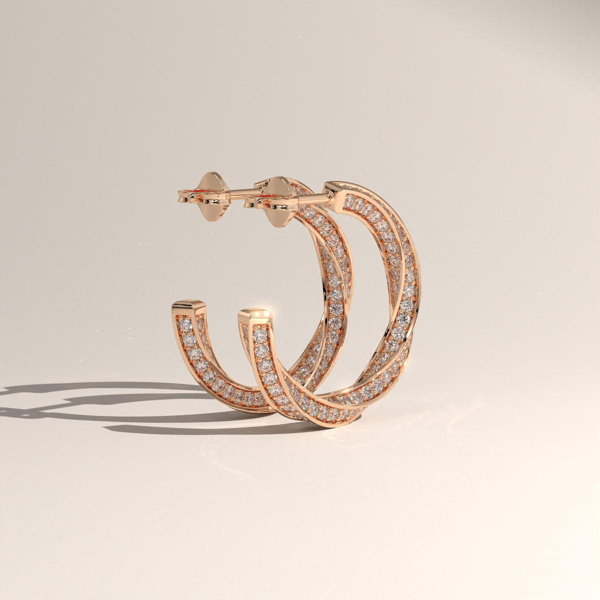 Lab-Grown Diamond Twist Hoop Earrings – Jess