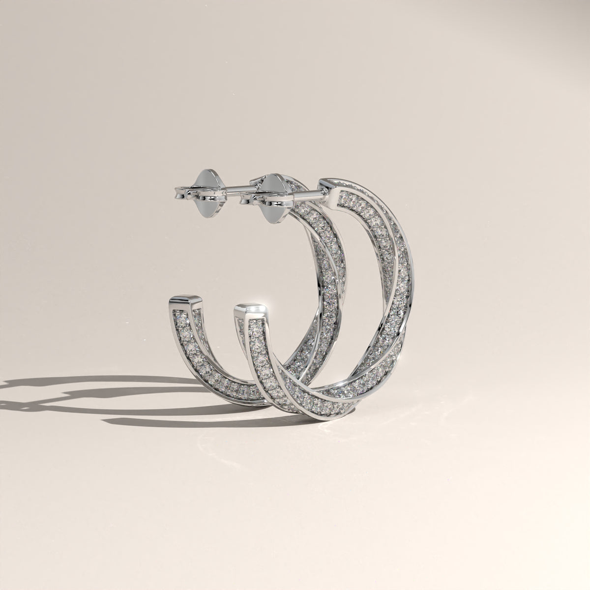 Lab-Grown Diamond Twist Hoop Earrings – Jess