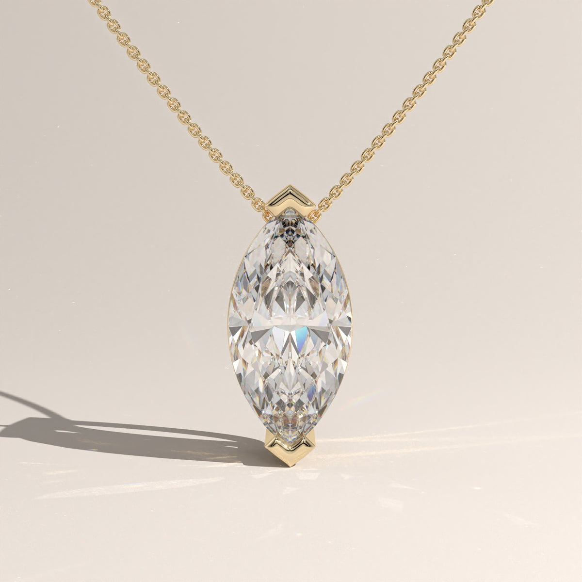 1ct Marquise Lab-Grown Diamond Pendant Necklace – Vivienne