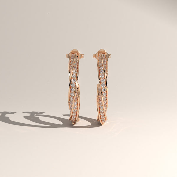 Lab-Grown Diamond Twist Hoop Earrings – Jess