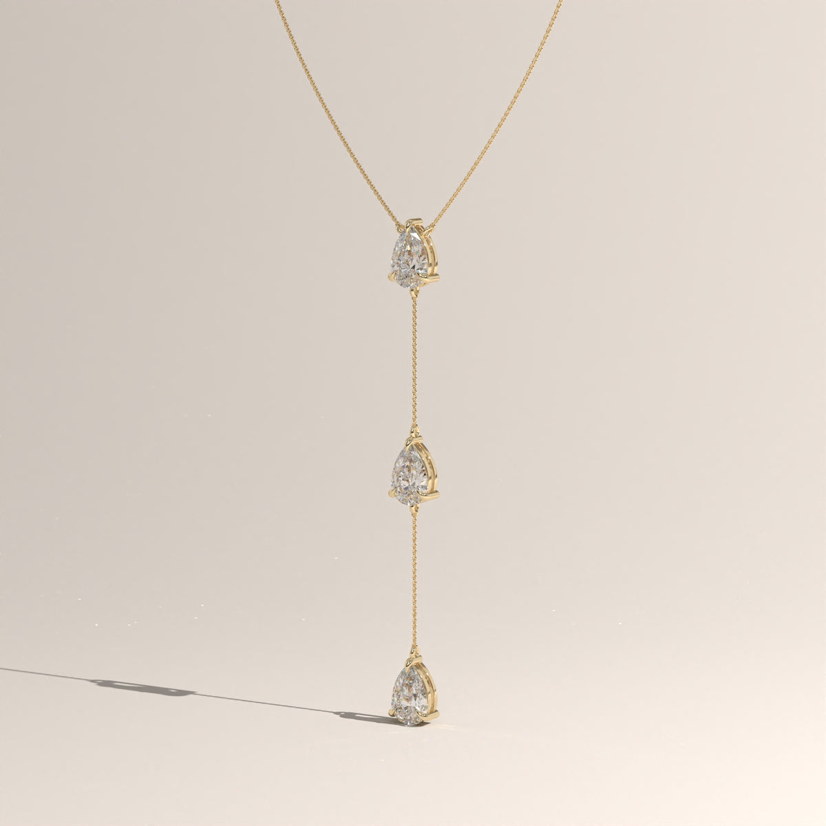 3ct TW Pear Lab-Grown Diamond Lariat Necklace – Clara