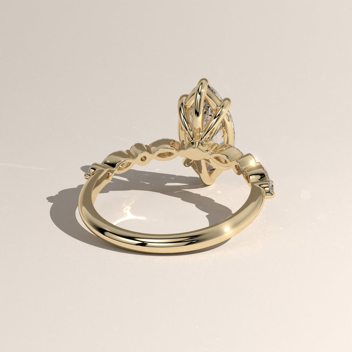 2ct Marquise Lab-Grown Diamond Five Stone Engagement Ring – Selene