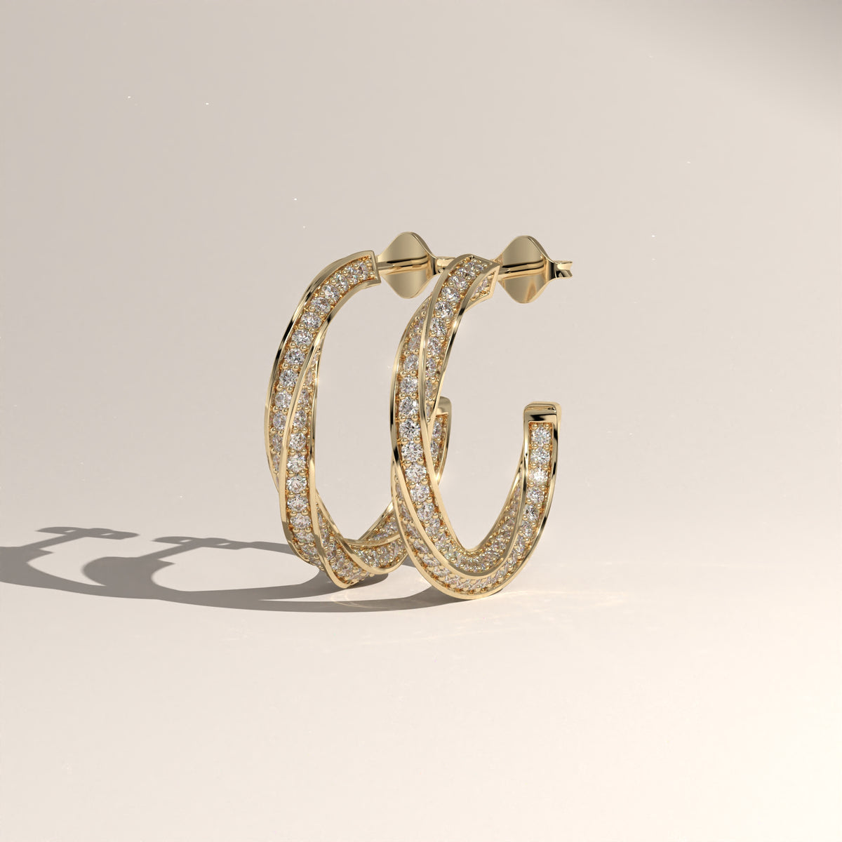 Lab-Grown Diamond Twist Hoop Earrings – Jess