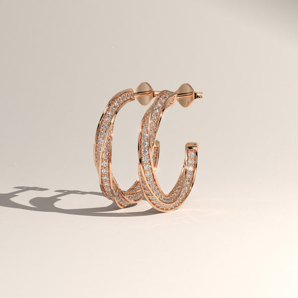 Lab-Grown Diamond Twist Hoop Earrings – Jess