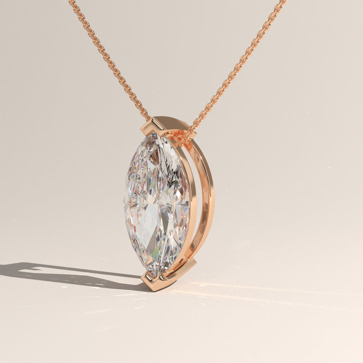1ct Marquise Lab-Grown Diamond Pendant Necklace – Vivienne