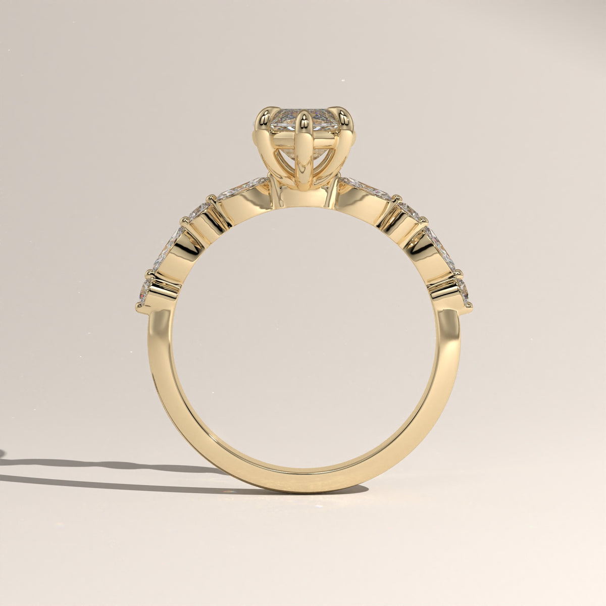 2ct Marquise Lab-Grown Diamond Five Stone Engagement Ring – Selene