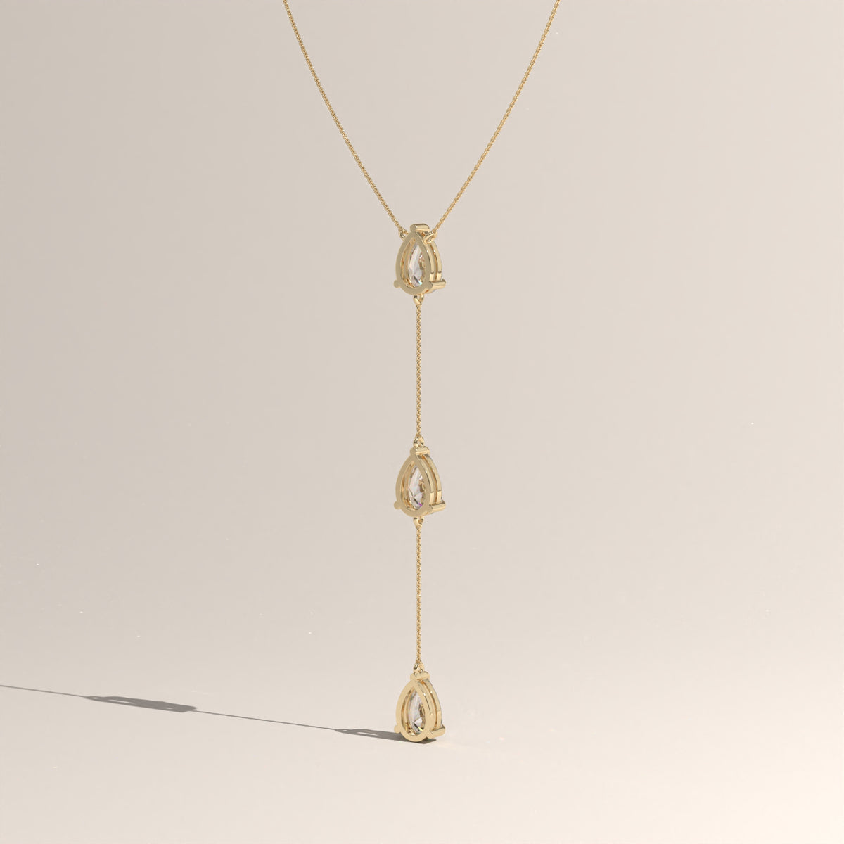 3ct TW Pear Lab-Grown Diamond Lariat Necklace – Clara