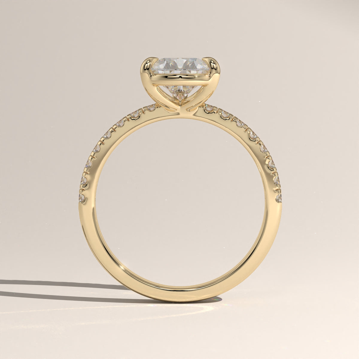 2ct Pear Lab-Grown Diamond Pavé Engagement Ring – Ines