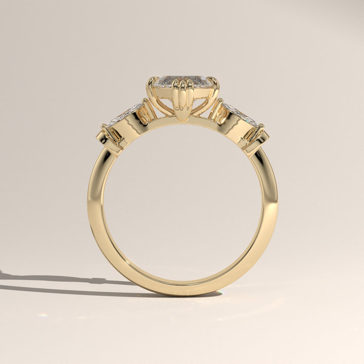 2ct Marquise Lab-Grown Diamond Three Stone Engagement Ring – Maha