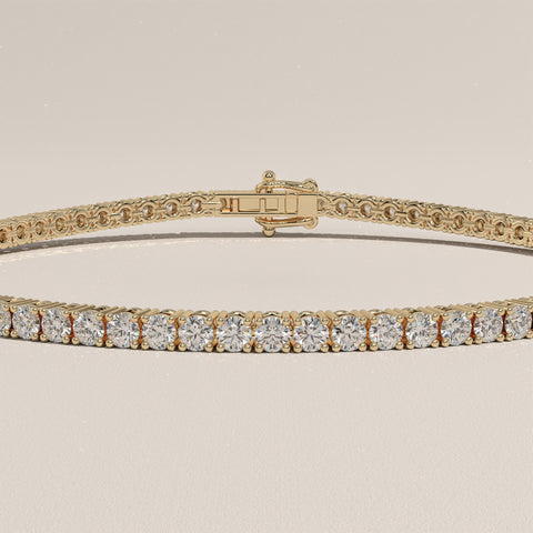 3ct TW Round Lab-Grown Diamond Tennis Bracelet – Violet