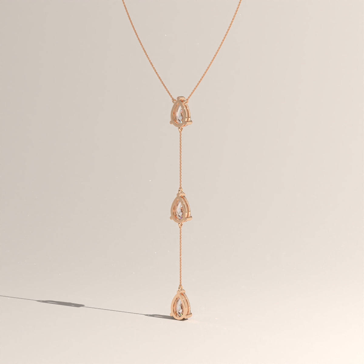3ct TW Pear Lab-Grown Diamond Lariat Necklace – Clara