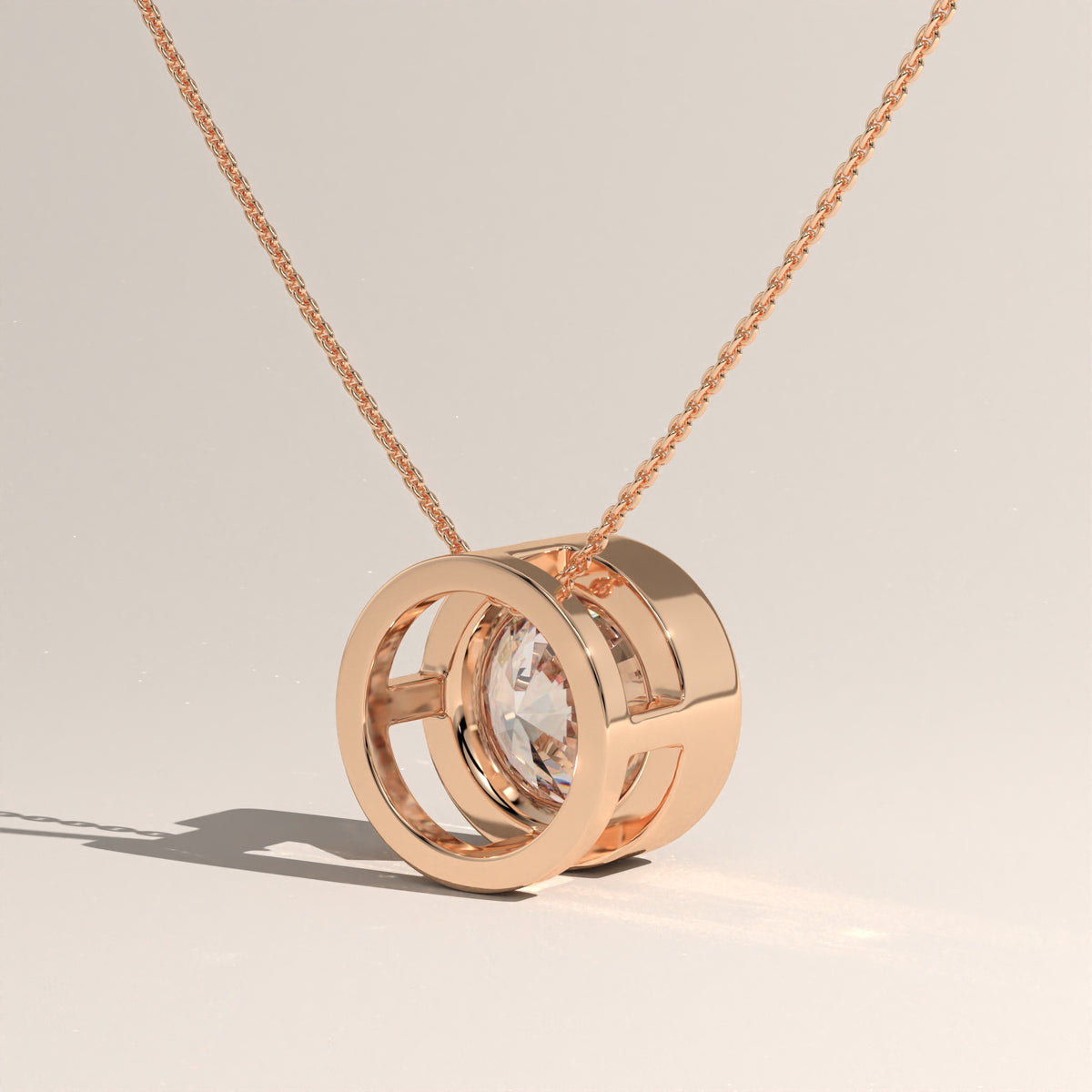 1.92ct Bezel Lab-grown Diamond Pendant Necklace - Nicole