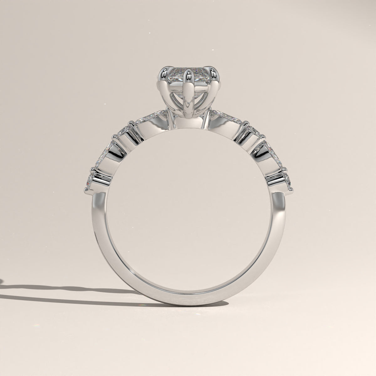 2ct Marquise Lab-Grown Diamond Five Stone Engagement Ring – Selene