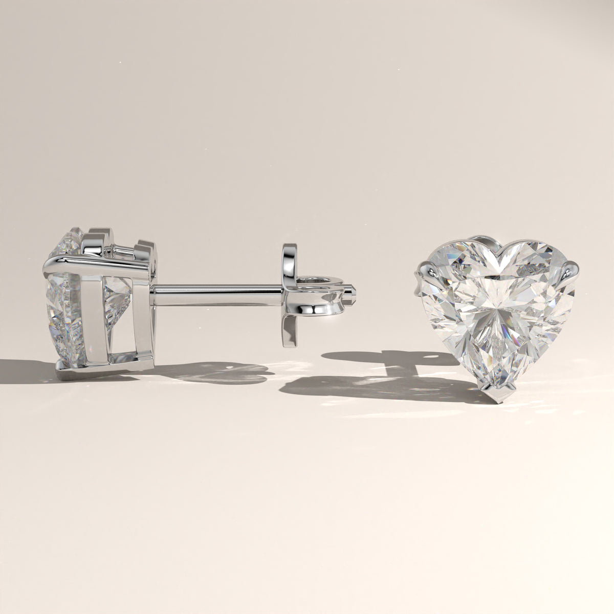 1.5ct TW Heart Lab-Grown Diamond Stud Earrings – Amara