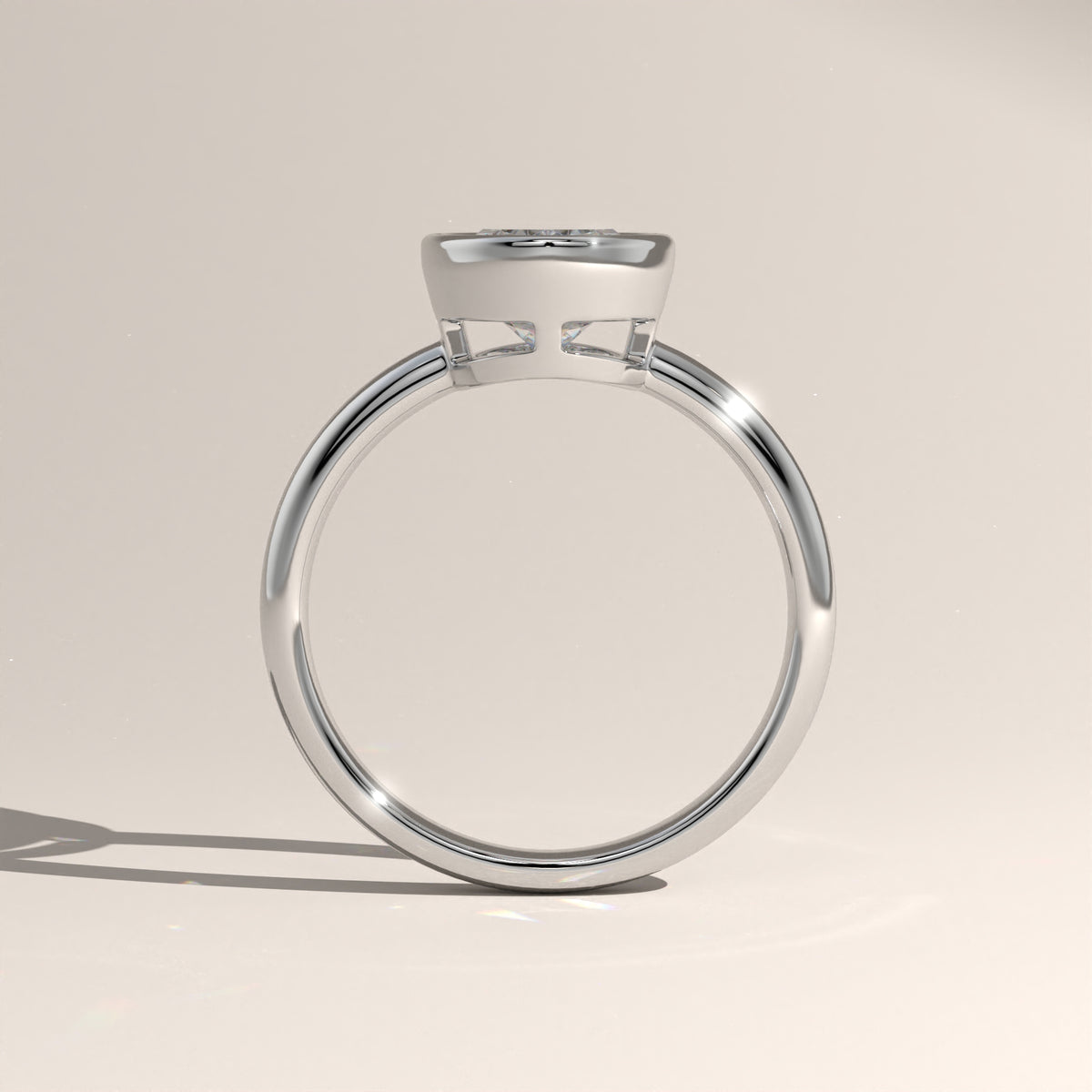 2.3ct Oval Lab-Grown Diamond Bezel Solitaire Engagement Ring – Carrie