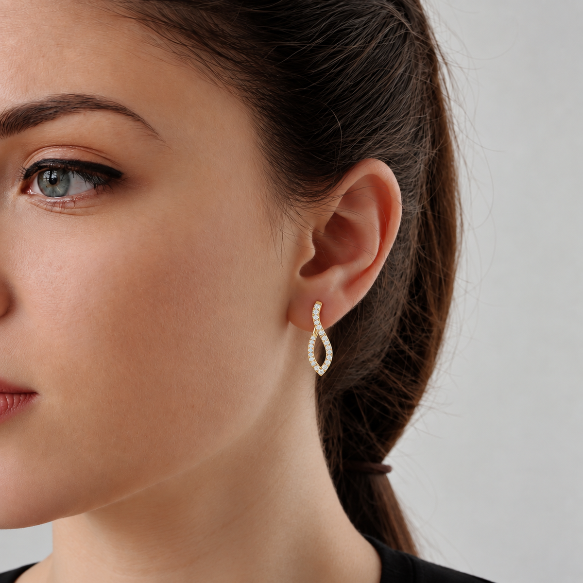 1.62ct TW Round Lab-Grown Diamond Drop Earrings