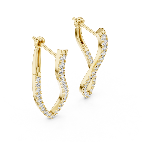 1.62ct TW Round Lab-Grown Diamond Drop Earrings