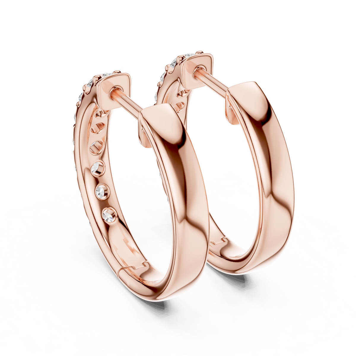 0.70ct TW Round Lab-Grown Diamond Hoop Earrings
