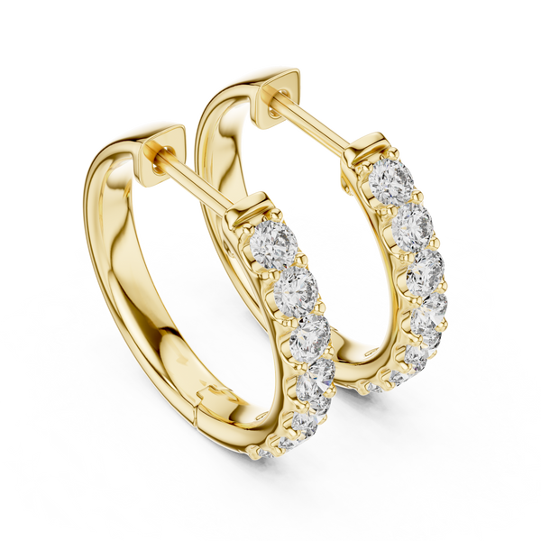 0.70ct TW Round Lab-Grown Diamond Hoop Earrings