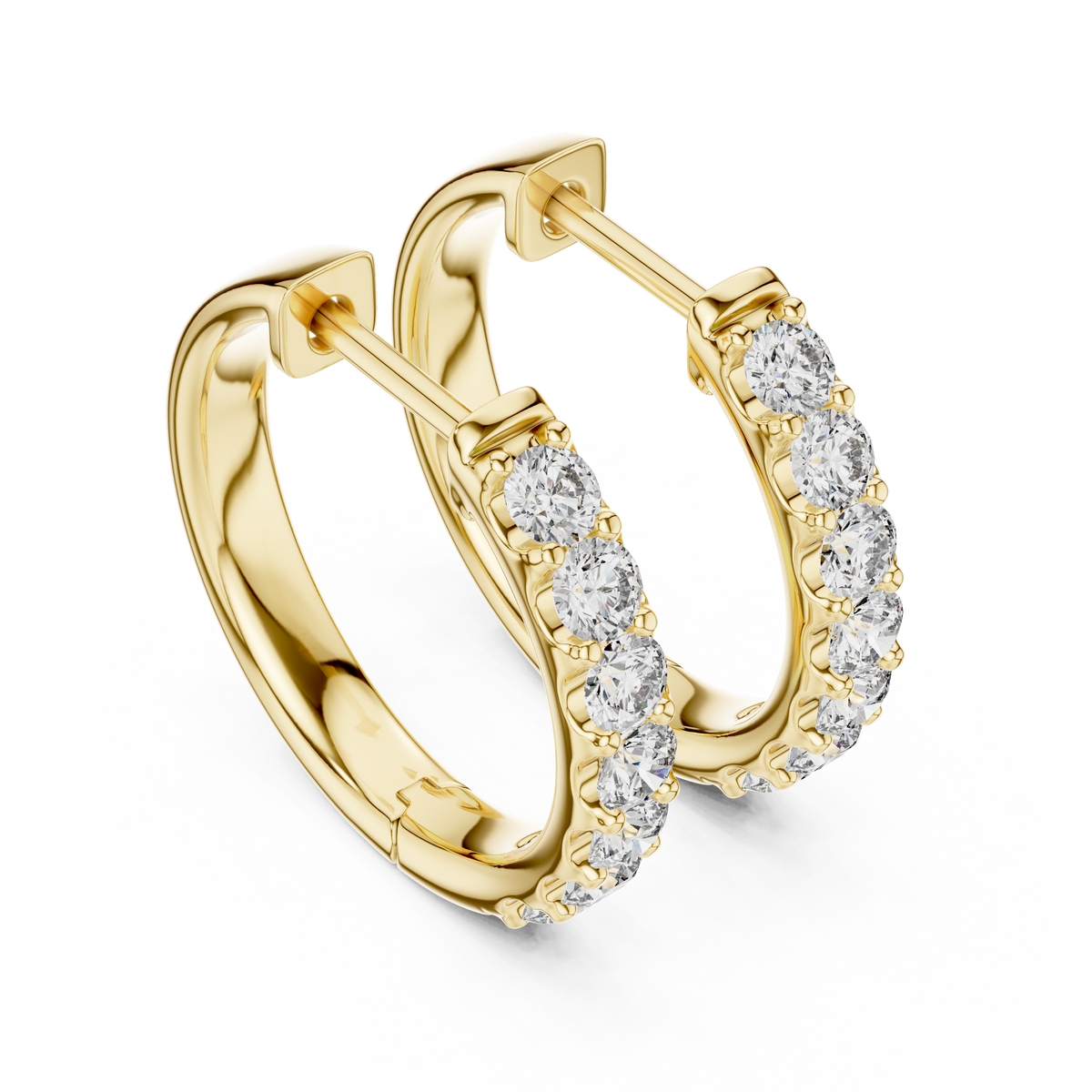 0.70ct TW Round Lab-Grown Diamond Hoop Earrings