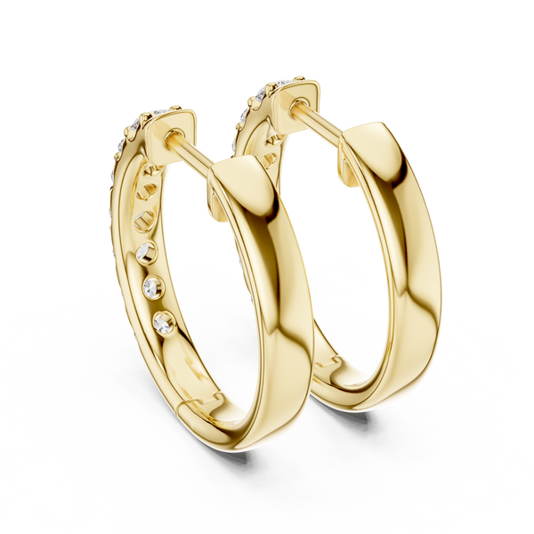 0.70ct TW Round Lab-Grown Diamond Hoop Earrings