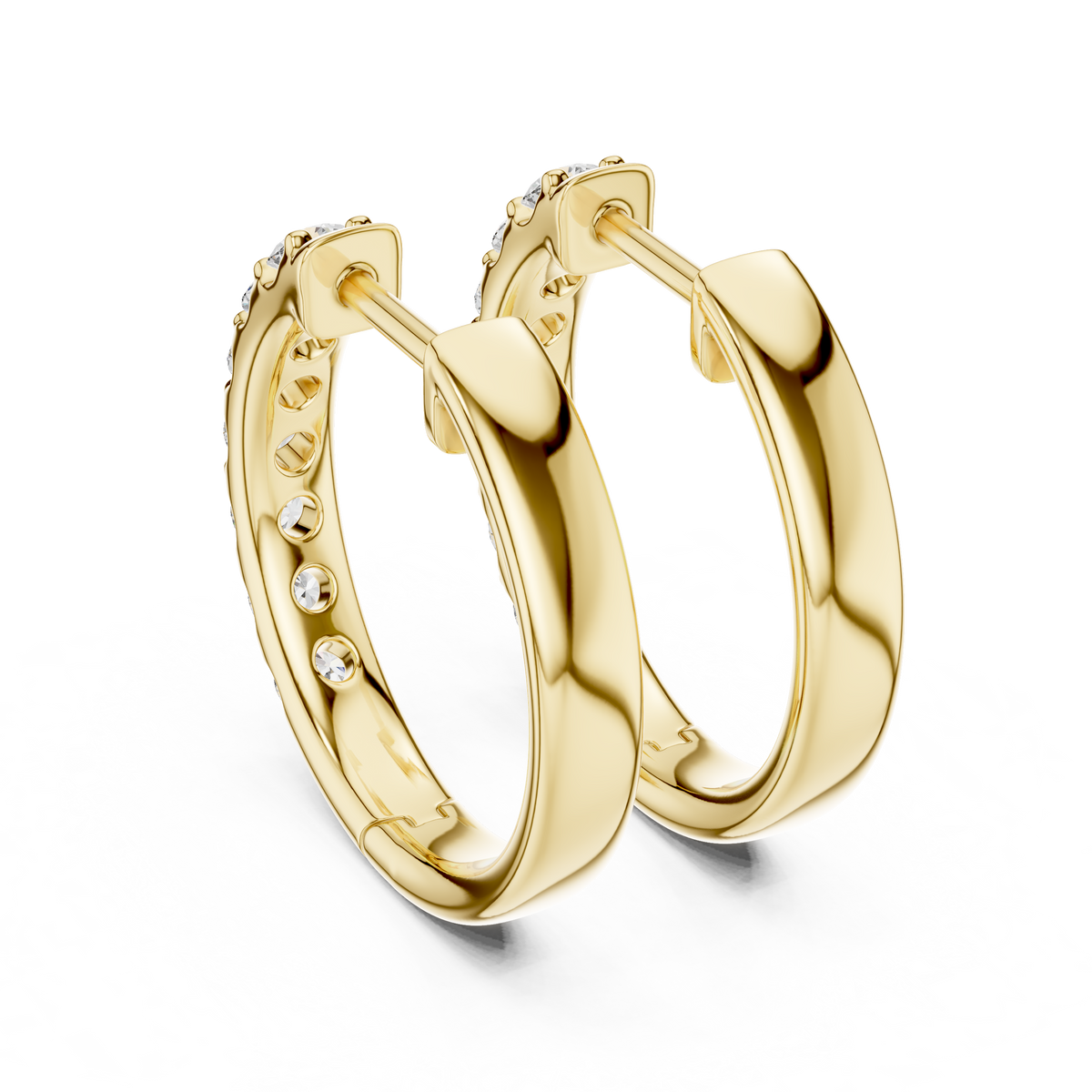 0.70ct TW Round Lab-Grown Diamond Hoop Earrings