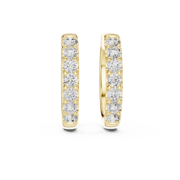 0.70ct TW Round Lab-Grown Diamond Hoop Earrings