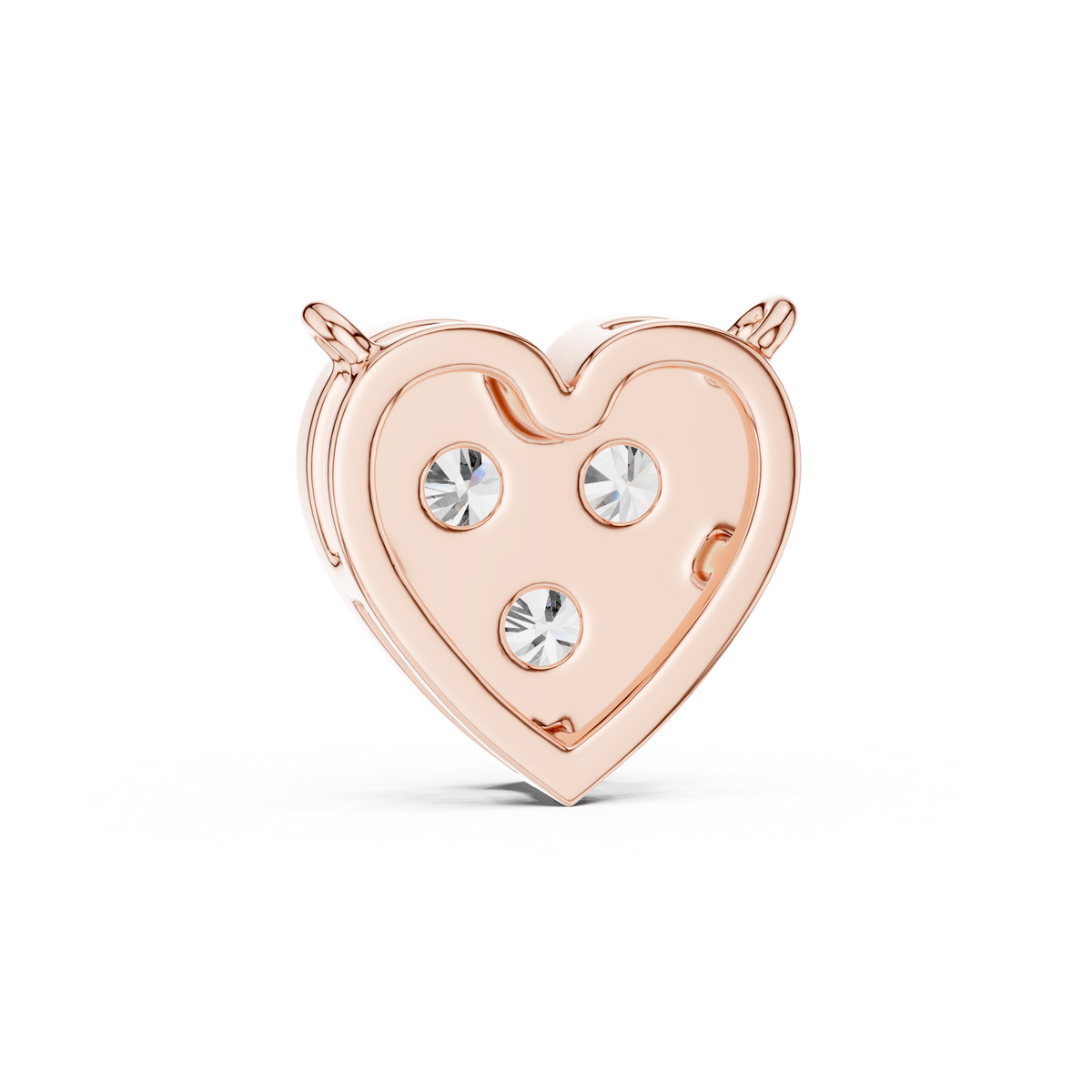 0.36ct TW Round Lab-Grown Diamond Heart Cluster Pendant Necklace