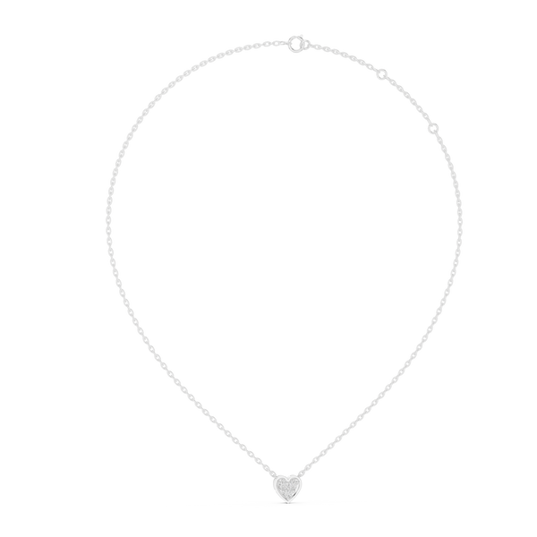 0.36ct TW Round Lab-Grown Diamond Heart Cluster Pendant Necklace