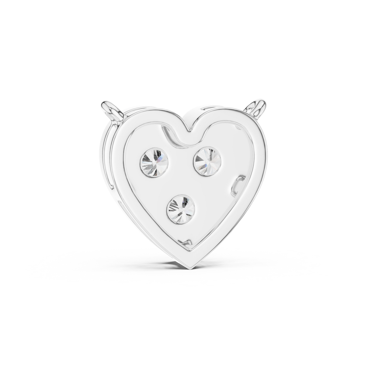 0.36ct TW Round Lab-Grown Diamond Heart Cluster Pendant Necklace