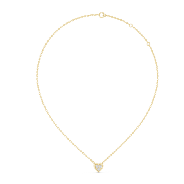 0.36ct TW Round Lab-Grown Diamond Heart Cluster Pendant Necklace