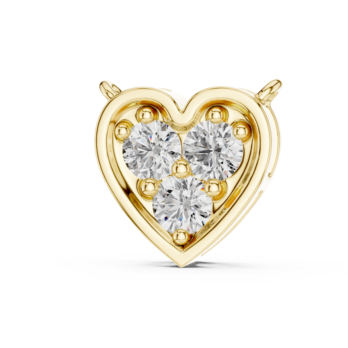 0.36ct TW Round Lab-Grown Diamond Heart Cluster Pendant Necklace
