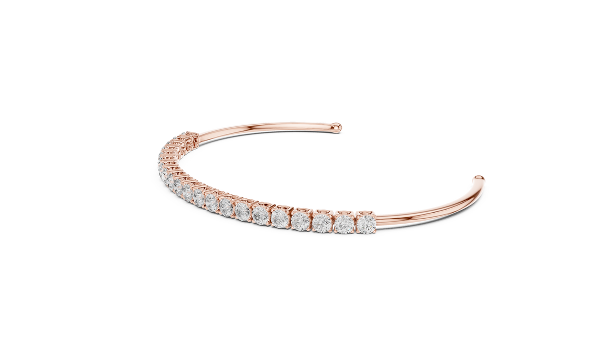 2.3ct TW Round Lab-Grown Diamond Cuff Bangle