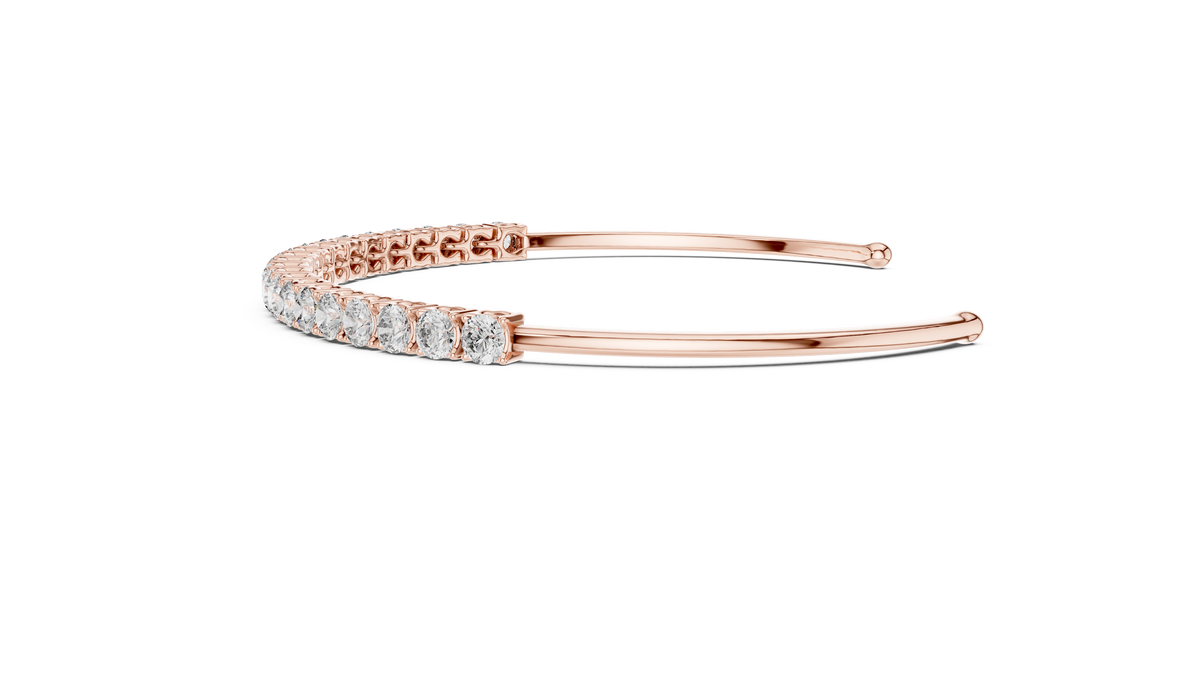 2.3ct TW Round Lab-Grown Diamond Cuff Bangle