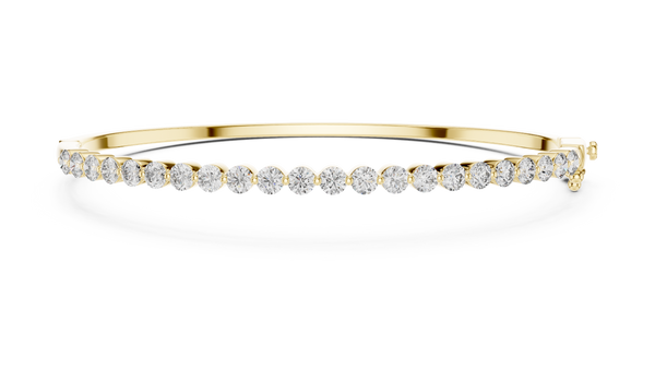 1.98ct TW Round Lab-Grown Diamond Hinged Bangle