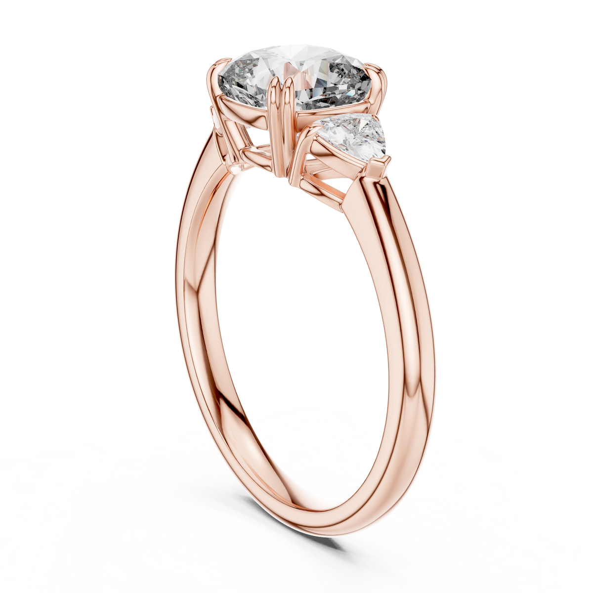 2.09ct TW Trillion and Cushion Lab-Grown Diamond Three Stone Ring