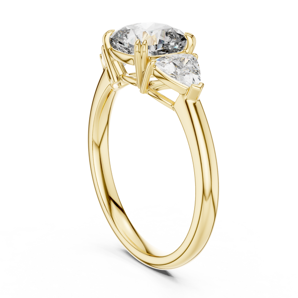 2.39ct TW Trillion and Cushion Lab-Grown Diamond Three Stone Ring