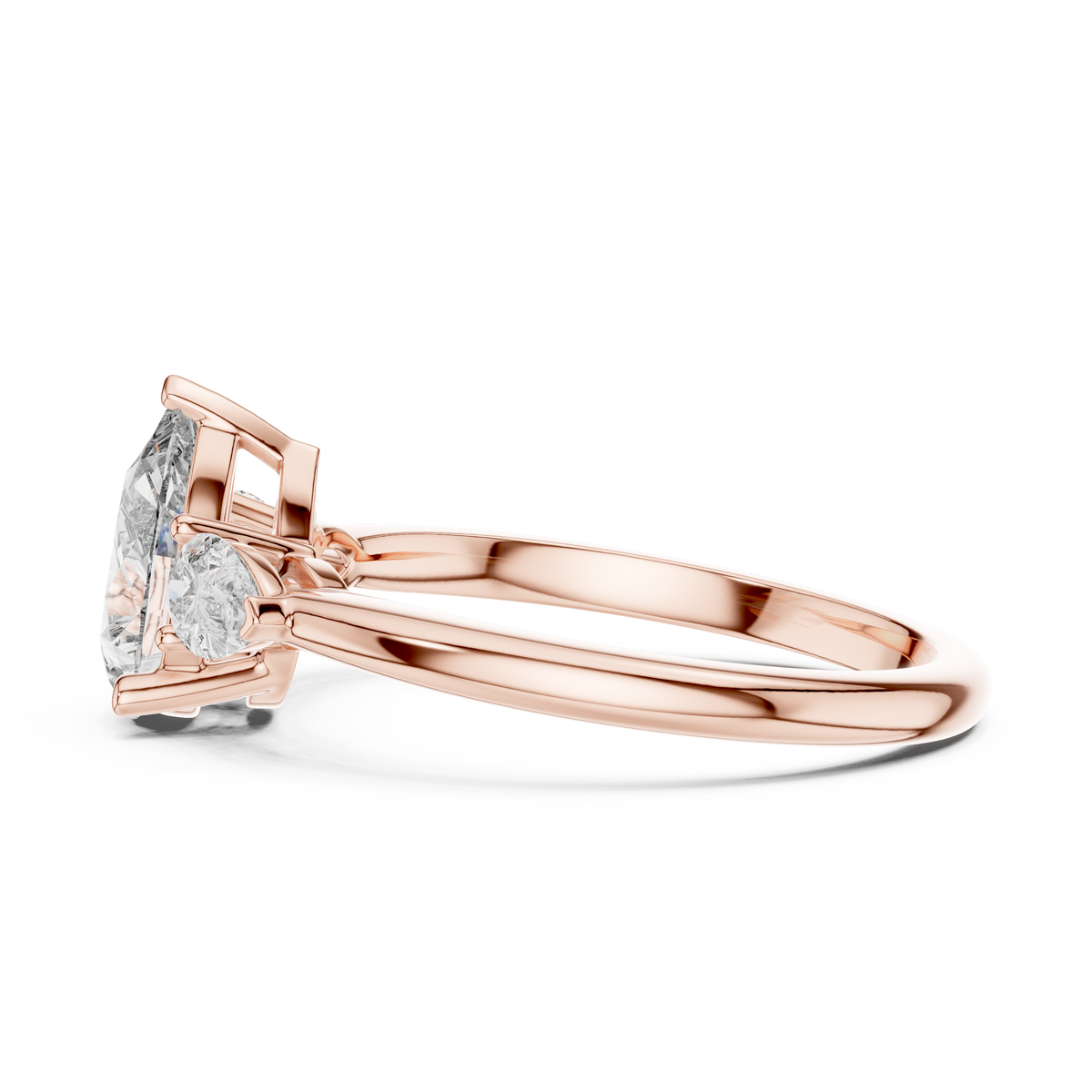 1.53ct TW Pear Lab-Grown Diamond Three Stone Ring