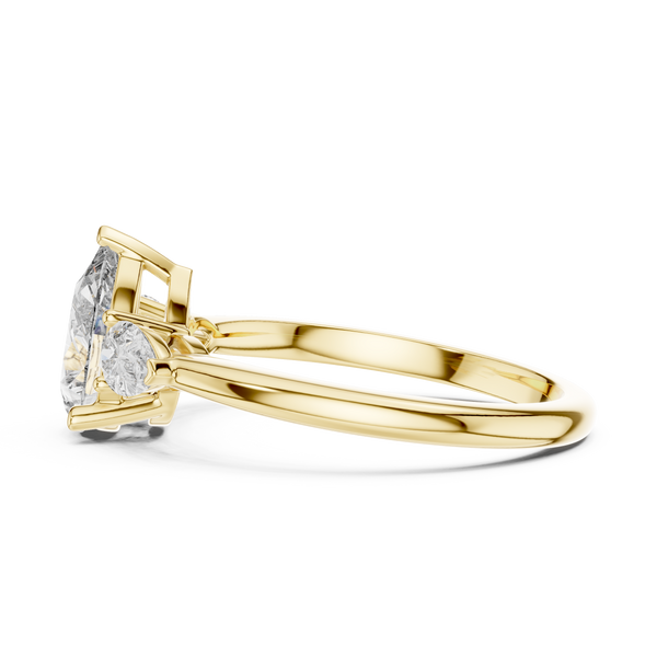 1.53ct TW Pear Lab-Grown Diamond Three Stone Ring