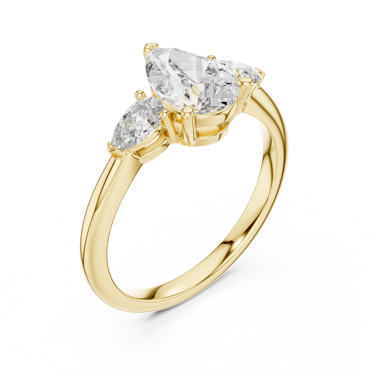 1.53ct TW Pear Lab-Grown Diamond Three Stone Ring