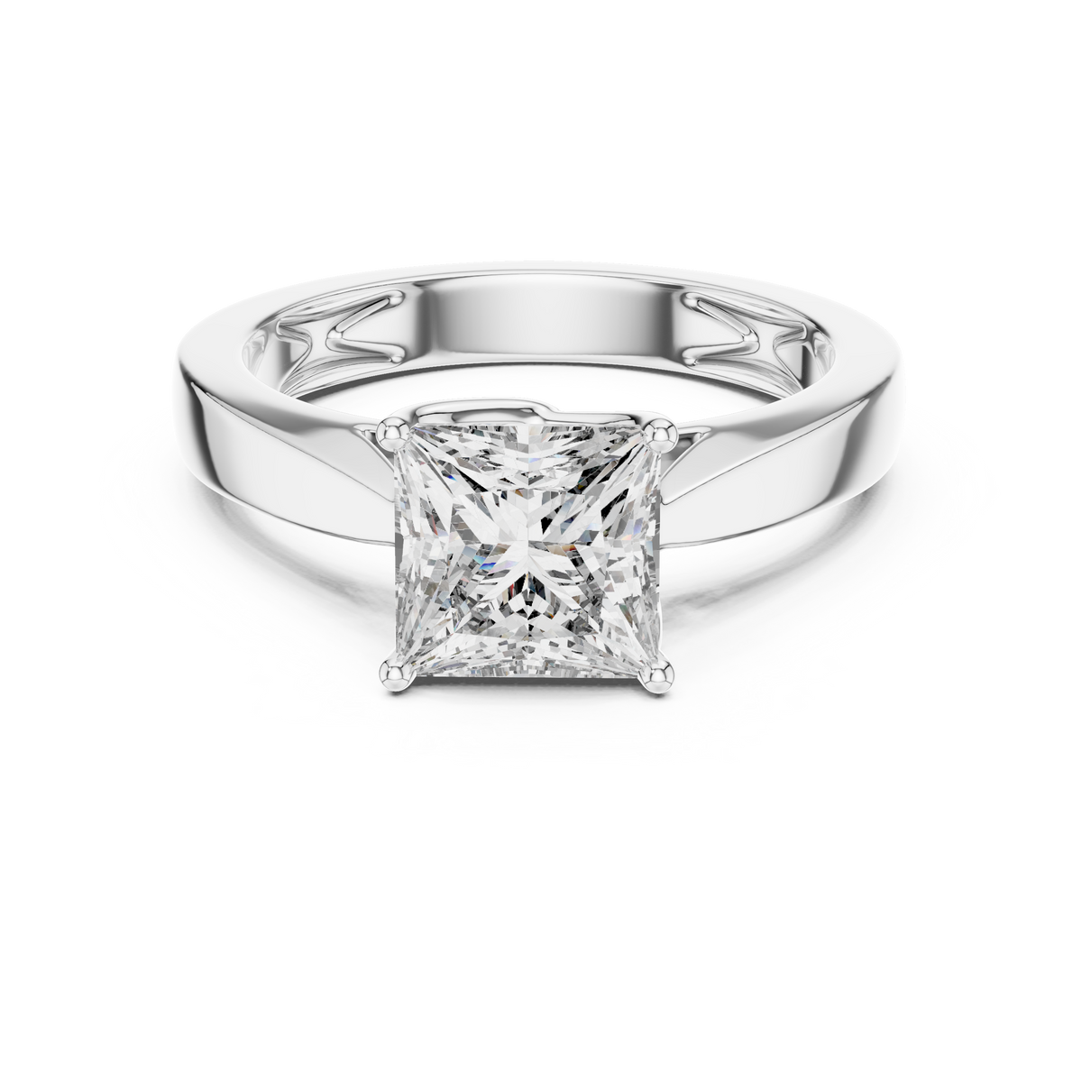 1.5ct TW Princess Cut Lab-Grown Diamond Solitaire Ring