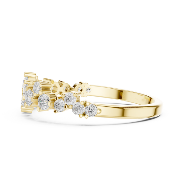 0.5ct TW Round Lab-Grown Diamond Scattered Half Eternity Ring