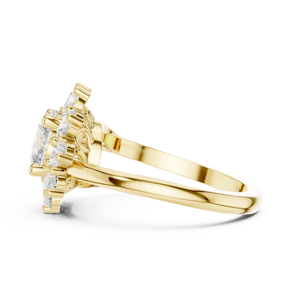 2.43ct TW Round Lab-Grown Diamond En Fleur Floral Ring