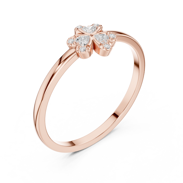 Heart Clover Lab-Grown Diamond Ring — En Fleur