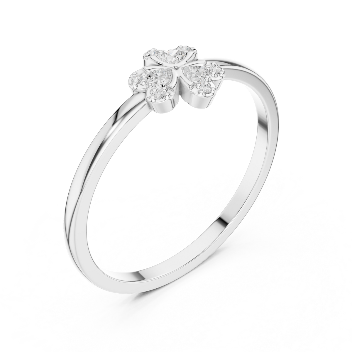 Heart Clover Lab-Grown Diamond Ring — En Fleur