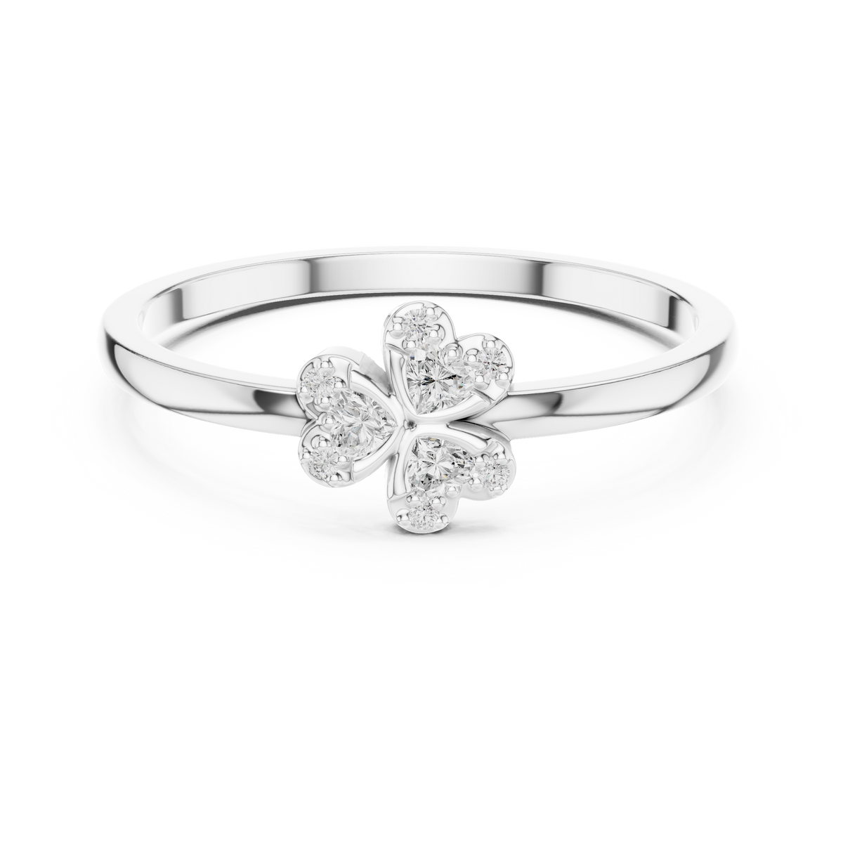 Heart Clover Lab-Grown Diamond Ring — En Fleur