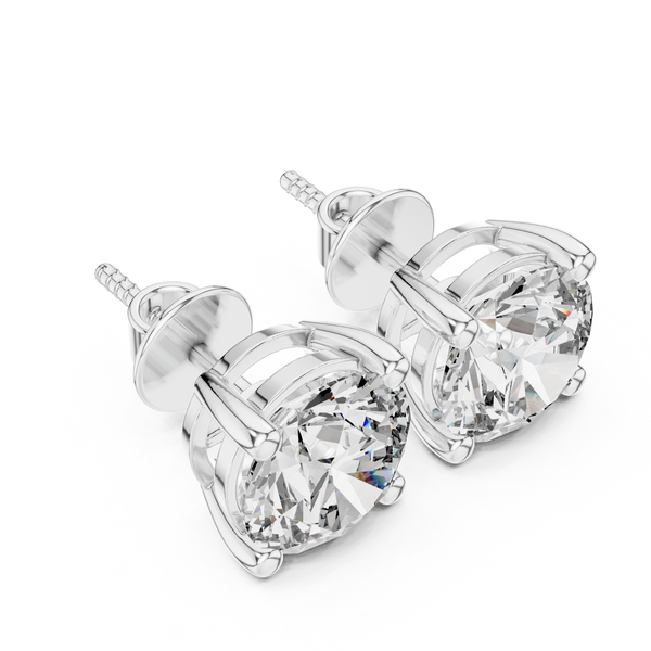 4.00ct TW Round Lab-Grown Diamond Stud Earrings