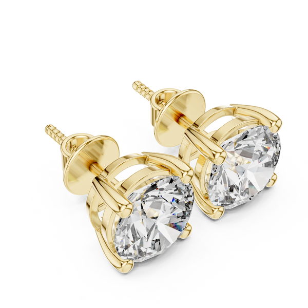 4.00ct TW Round Lab-Grown Diamond Stud Earrings